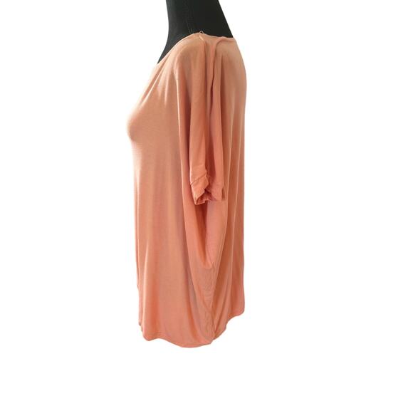 PIKO 1988 Bamboo Peach Tunic Top Large Soft Sustainable Organic Shirt Artsy - Picture 2 of 9